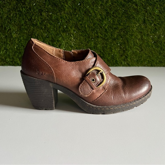 B.O.C. Leather Heeled Strap Mary Jane Shoes Booties - Picture 7 of 12